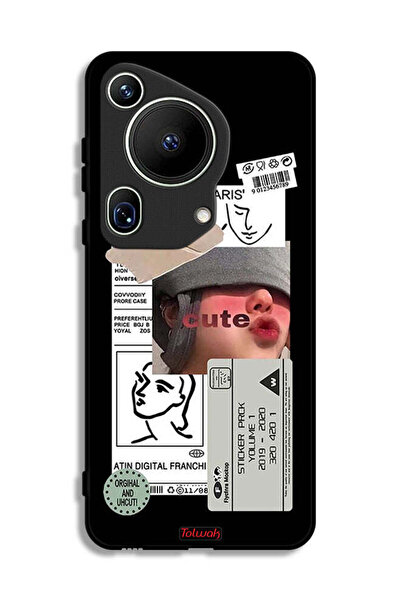 Tolwak غطاء حماية لهاتف هواوي بيورا 70 ألترا بملصق لطيف