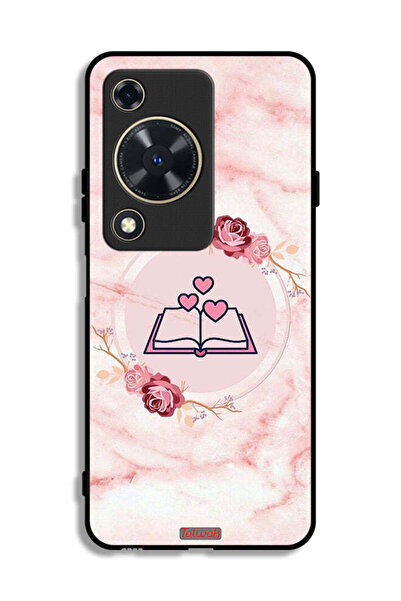 Tolwak Huawei nova Y72 Protective Case Cover Three Hearts On Book Artwork