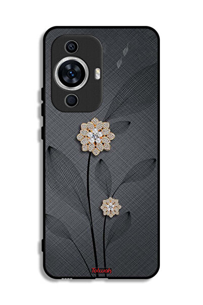 Tolwak غطاء حماية لهاتف هواوي نوفا 12 لايت بتصميم زهور ماسية