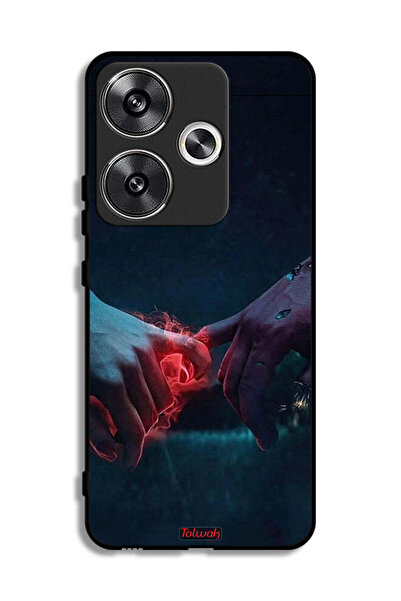 Tolwak Xiaomi Poco F6 5G Protective Case Cover Burning Hands