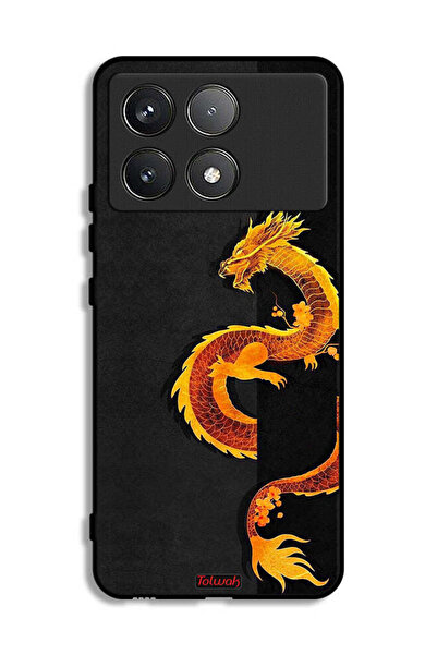 Tolwak Xiaomi Redmi K70 Protective Case Cover Dragon Art