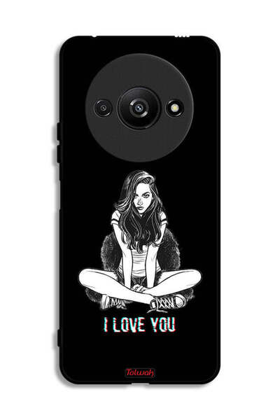 Tolwak Xiaomi Redmi A3 4G Protective Case Cover I Love You Art