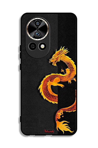 Tolwak Huawei nova 12 Pro 5G Protective Case Cover Dragon Art
