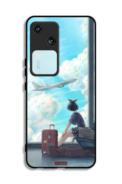 Tolwak غطاء حماية Vivo S18 5G بتصميم فن السفر