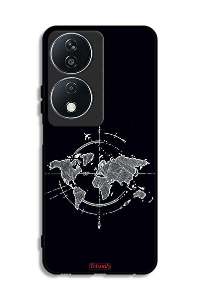 Tolwak غطاء حماية لهاتف Honor X7b 5G برسومات البوصلة