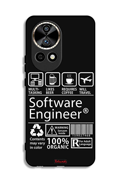 Tolwak غطاء حماية لهاتف هواوي نوفا 12 برو 5G، ملصق مهندس برمجيات