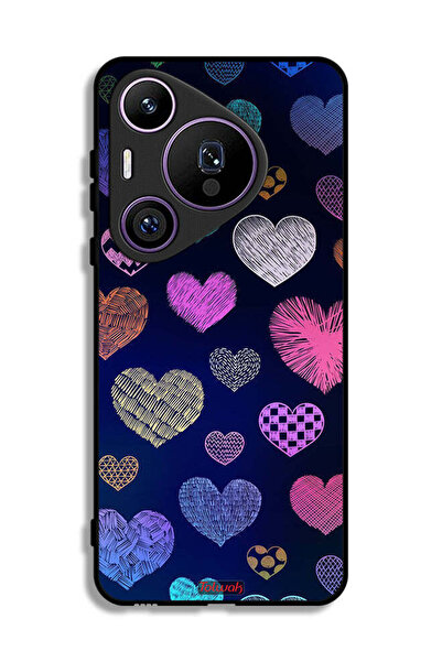 Tolwak غطاء حماية لهاتف هواوي بيورا 70 برو بنقشة قلوب حجرية