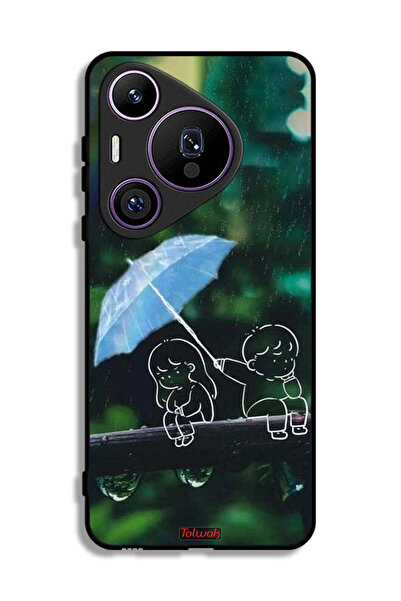 Tolwak غطاء حماية هواوي بيورا 70 برو بتصميم زوجين من الفن التجريدي
