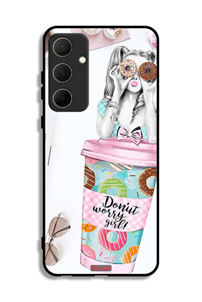 Tolwak Samsung Galaxy A35 5G Protective Case Cover Donut Worry Girl