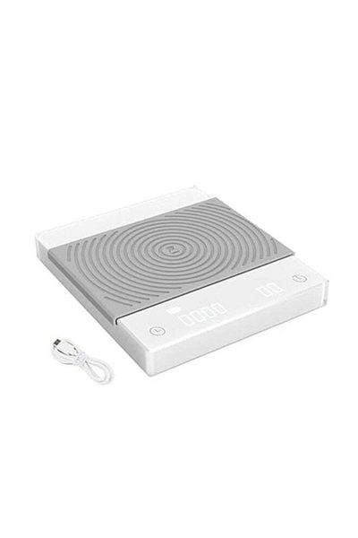 Timemore White Mirror Basic Plus Coffee Scale, Mini Espresso Scale for Baking Cooking Flow Measureme