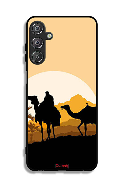 Tolwak غطاء حماية لهاتف سامسونج جالاكسي F15 5G برسومات جمال في الصحراء