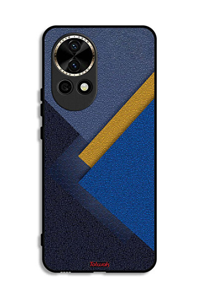 Tolwak غطاء حماية لهاتف هواوي نوفا 12 5G بنقشة مثلثات جلدية
