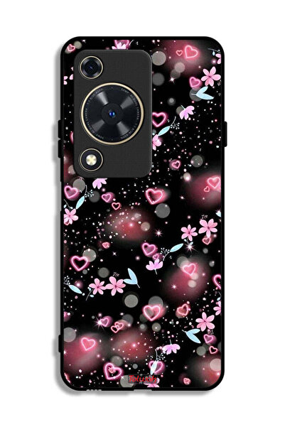 Tolwak غطاء حماية لهاتف هواوي إنجوي 70 برسومات قلوب وأزهار صغيرة