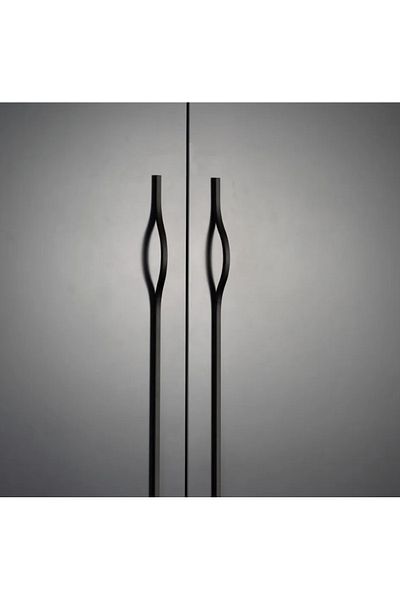 LUXXO Maner mobila negru mat Brave, 1000 mm (1m), din aluminiu, suruburi pentru montaj incluse