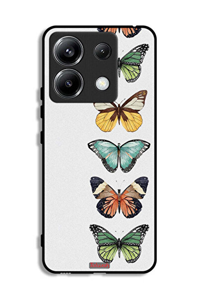 Tolwak غطاء حماية لهاتف Xiaomi Poco X6 5G بنقشة أربع فراشات