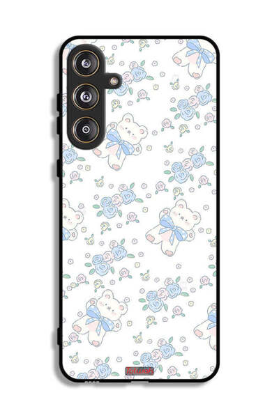 Tolwak غطاء حماية لهاتف سامسونج جالاكسي F55 5G مع رمز دب تيدي لطيف وزهور
