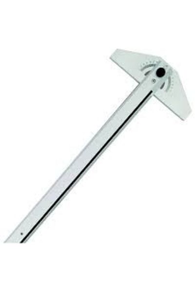 OEM Aluminum T‑Square 100 cm, Rotatable Head, Graduated Ruler, Drafting Tool