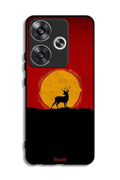 Tolwak غطاء حماية لهاتف شاومي ريدمي توربو 3 5G بتصميم غزال وقمر