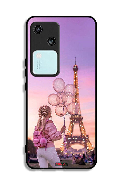 Tolwak غطاء حماية لهاتف Vivo S18 5G بطبعة فتاة تحمل بالونات
