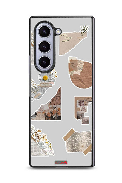 Tolwak غطاء حماية لهاتف Samsung Galaxy Z Fold6 بقطع من الملصقات الورقية