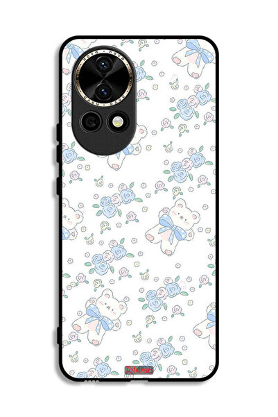 Tolwak غطاء حماية لهاتف هواوي نوفا 12 5G مزين برسومات دب تيدي لطيف وزهور