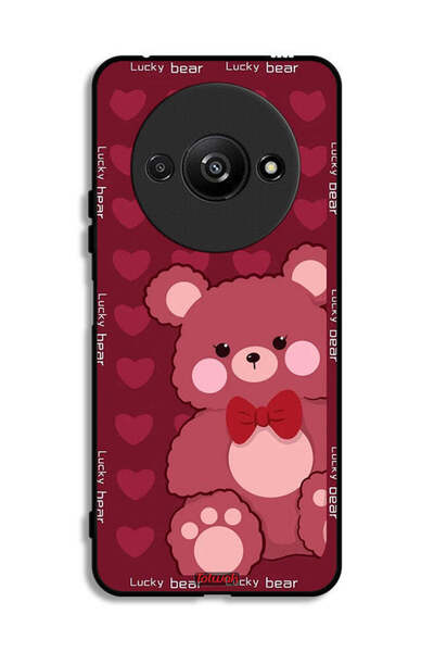 Tolwak غطاء حماية لهاتف Xiaomi Redmi A3 4G بتصميم الدب المحظوظ