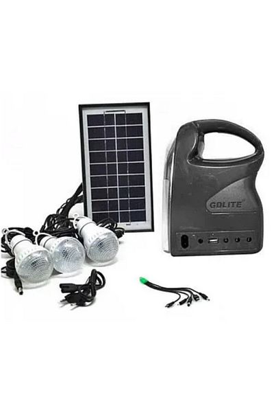divendi-ro Solar kit GDLITE GD-7 PREMIUM 3 bulbs, flashlight included + usb charging XL