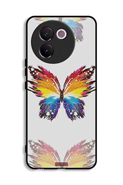 Tolwak غطاء حماية لهاتف Vivo V30e 5G بخلفية بسيطة وفن رقمي وبساطة الفراشة