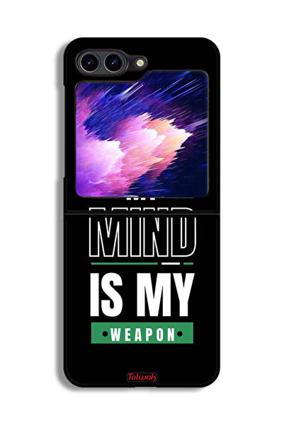 Tolwak غطاء حماية لهاتف Samsung Galaxy Z Flip6 بعبارة My Mind Is My