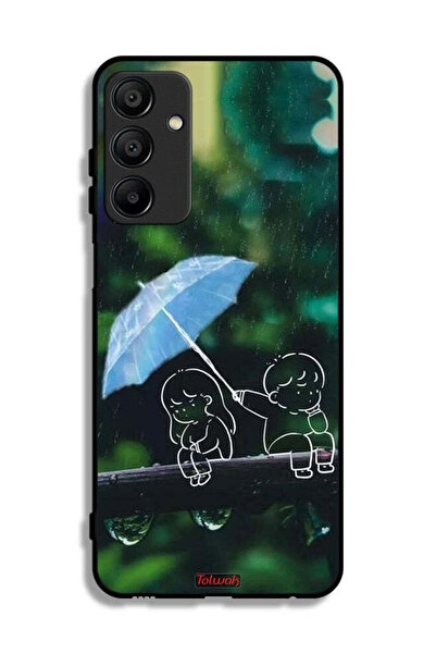 Tolwak Samsung Galaxy A15 Protective Case Cover Couple Abstract Art