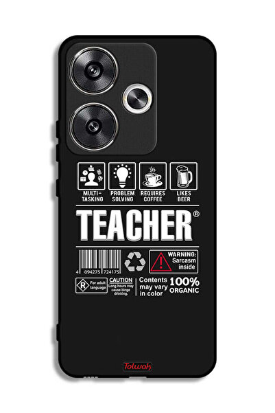 Tolwak Xiaomi Poco F6 5G Protective Case Cover Teacher Sticker