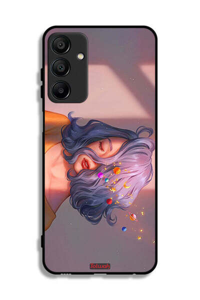 Tolwak Samsung Galaxy A15 Protective Case Cover Girl And Space Art