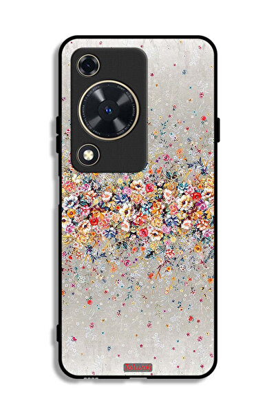 Tolwak غطاء حماية لهاتف هواوي إنجوي 70 بنقشة زهور صغيرة وفن تجريدي