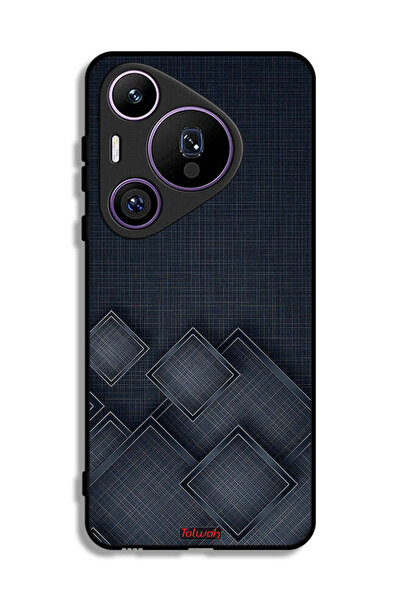 Tolwak غطاء حماية لهاتف هواوي بيورا 70 برو بنقشة مربعات على القماش