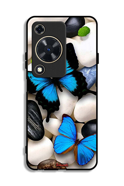 Tolwak غطاء حماية لهاتف هواوي إنجوي 70 بنقشة فراشات على أحجار