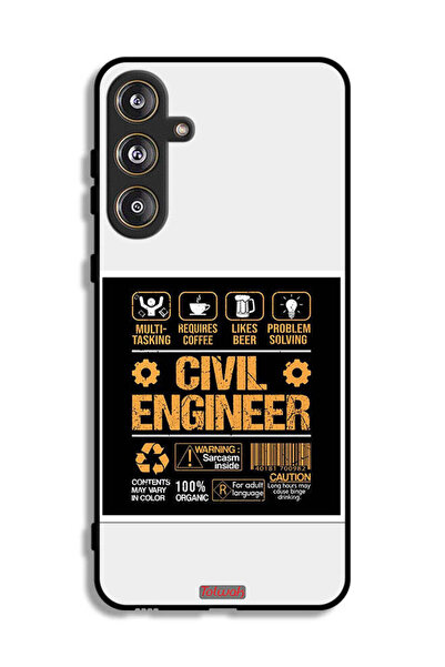 Tolwak غطاء حماية لهاتف سامسونج جالاكسي F55 5G، ملصق مهندس مدني