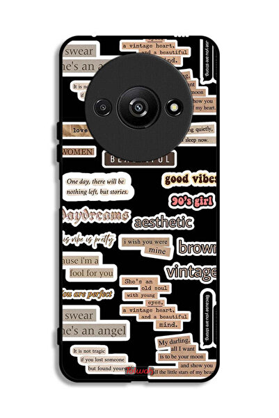 Tolwak Xiaomi Redmi A3 4G Protective Case Cover Beautiful Quotes Stickers