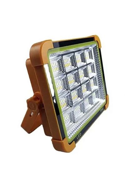 divendi-ro LED spotlight D9 with solar panel, 100 W, with phone charging function