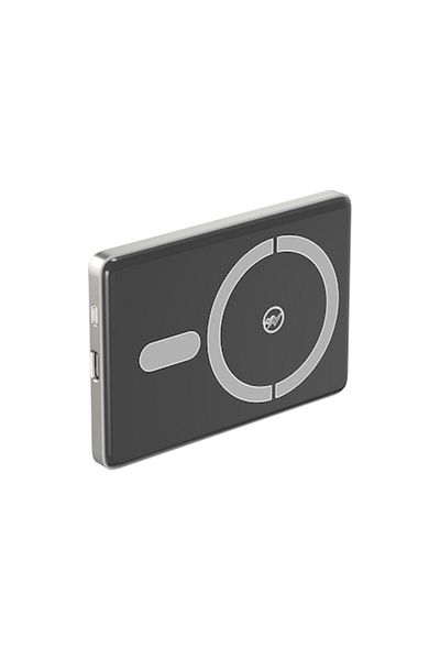 Aspor MagSafe External Battery Aspor A382, 10,000 mAh, Type-C, 20W PD, Gray