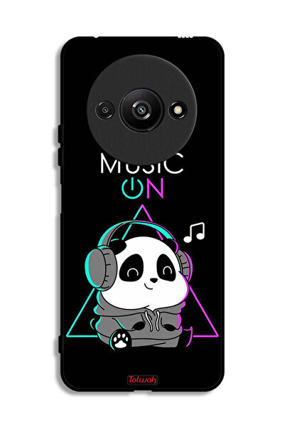 Tolwak غطاء حماية Xiaomi Redmi A3 4G بطبعة موسيقى الباندا