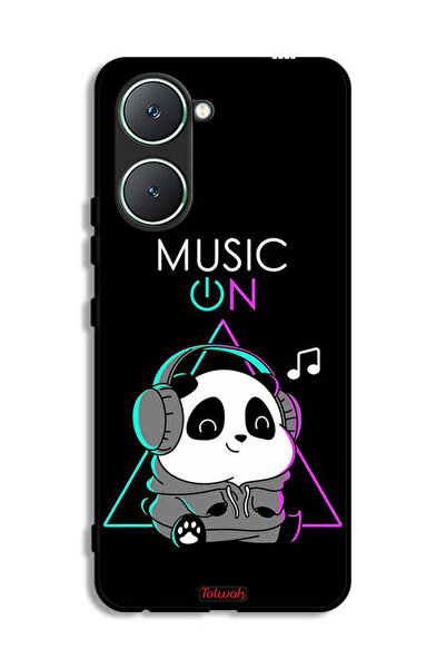 Tolwak غطاء حماية لهاتف Vivo Y03 4G بطبعة موسيقى الباندا