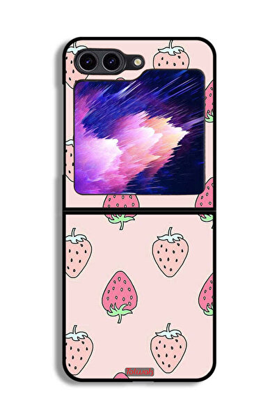 Tolwak غطاء حماية لهاتف Samsung Galaxy Z Flip6 أيقونة الفراولة