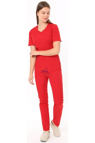 İBA MEDİKAL Costum medical ISOFT (croială slim) roșu pentru femei