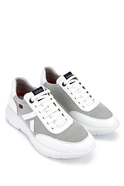 Callaghan Men's Leather & Textile White Sneakers & Sports Shoes