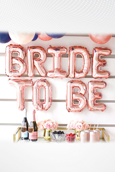 Parti Atölyesi Bride To Be Parti Folyo Balon Rose Renk Bekarlığa Veda Partisi