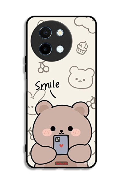 Tolwak غطاء حماية لهاتف Vivo Y38 5G برسومات الدب المبتسم