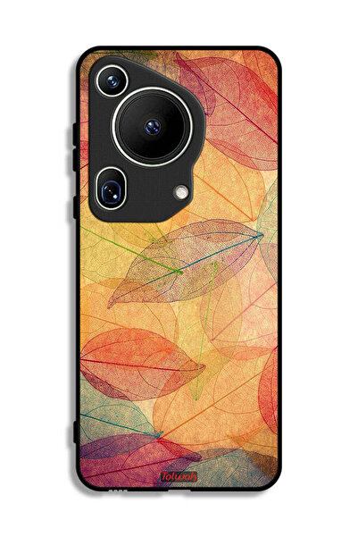 Tolwak غطاء حماية فائق لهاتف هواوي بيورا 70 بتصميم أوراق فنية رقمية تجريدية