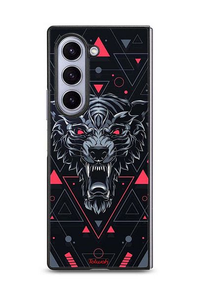 Tolwak Samsung Galaxy Z Fold6 Protective Case Cover Scrolling Wolf
