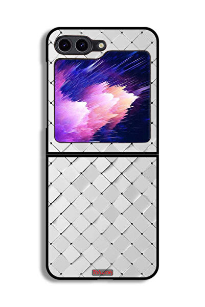 Tolwak غطاء حماية لهاتف Samsung Galaxy Z Flip6 بتصميم بلاط الملمس