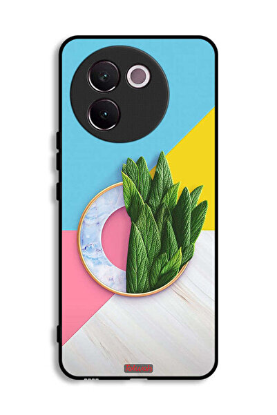 Tolwak غطاء حماية لهاتف Vivo V30e 5G بنمط أوراق تجريدية